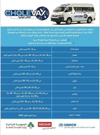 حملة تلقيح ضد وباء الكوليرا في قب الياس